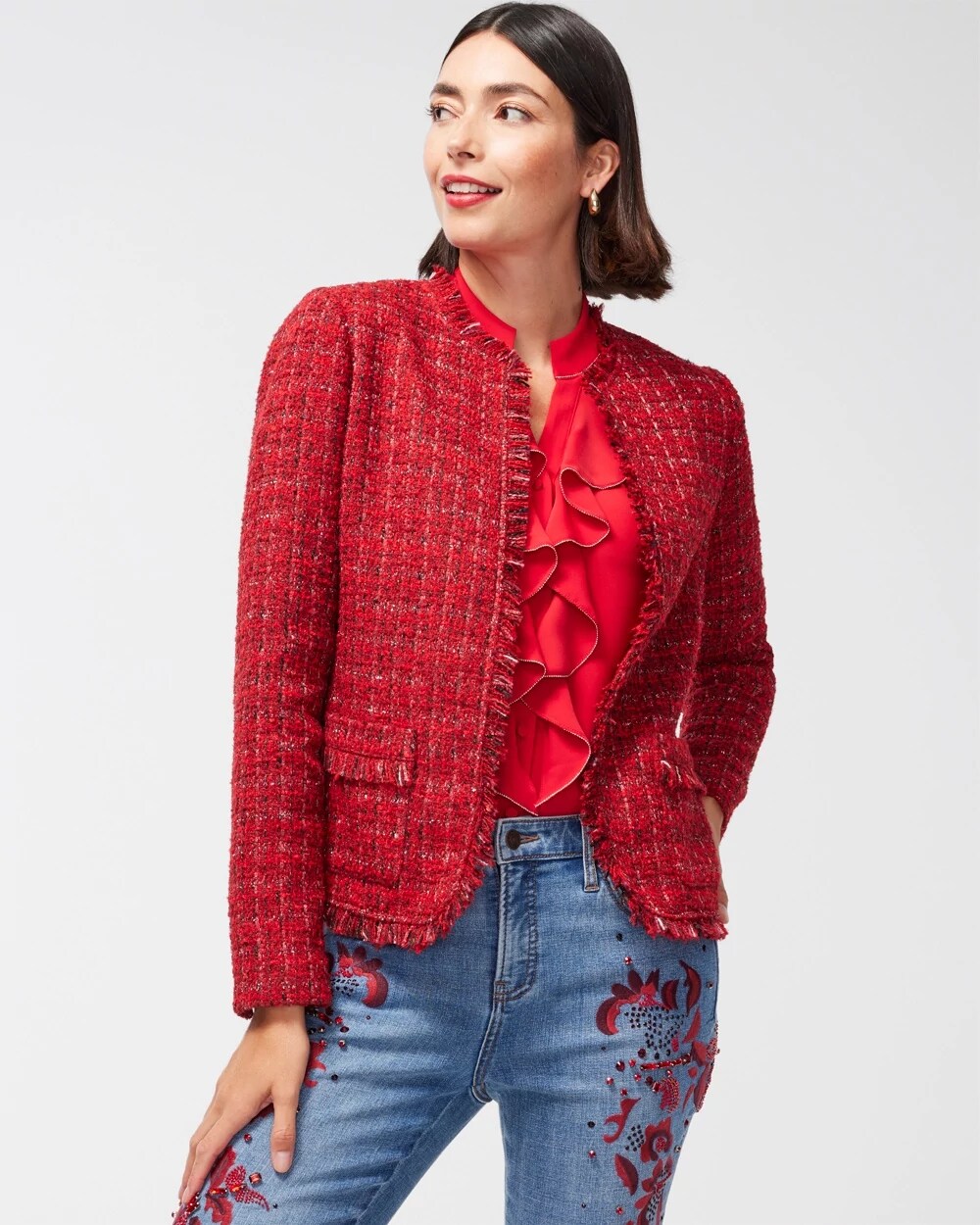 Tweed Fringe Jacket | Chico's Tweed Fringe Jacket | Chico's